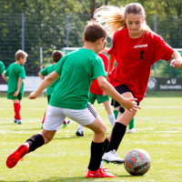 Fußballspieler auf dem Feld