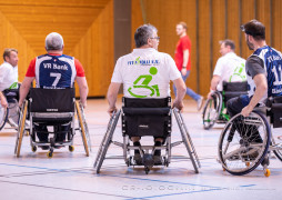 Einlagespiel Rollstuhlbasketball fit4rollies gegen Poldis mit Neulingen